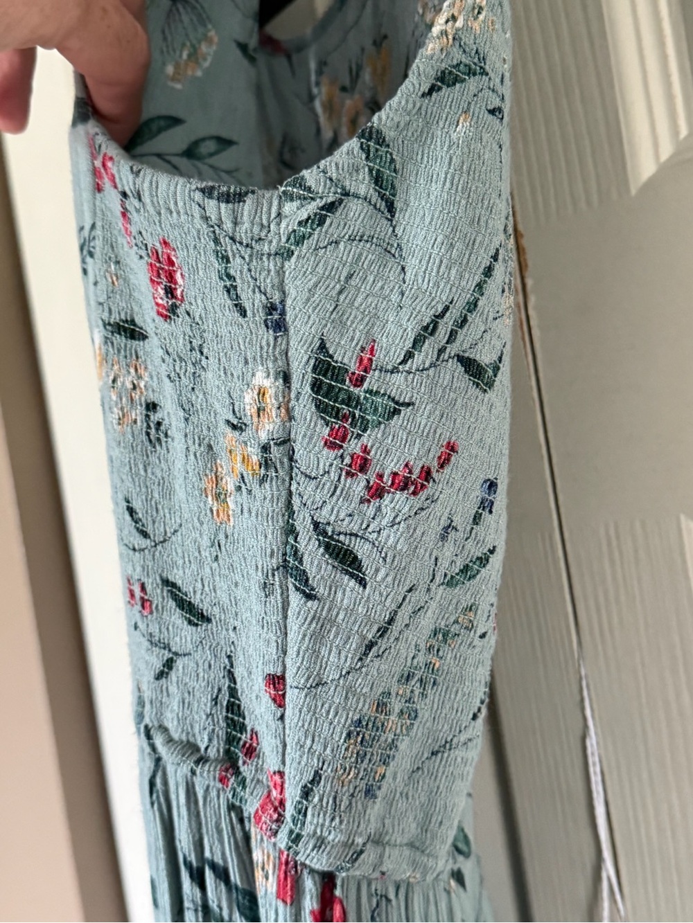 Fat Face Dress Floral Sleeveless Light Teal Blue Stretch Medium - Picture 9 of 13